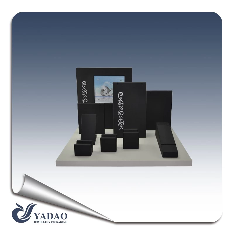 2015 Newest Yadao Jewelry Display wholesale Manufacturer elegant  covered PU Leather handmade jewelry display (PLZ0047)