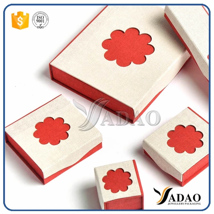 2017 attractive simple delicate design lovely light paper box for ring/earring/ppendant/bracelet/bangle with OEM by Yadao