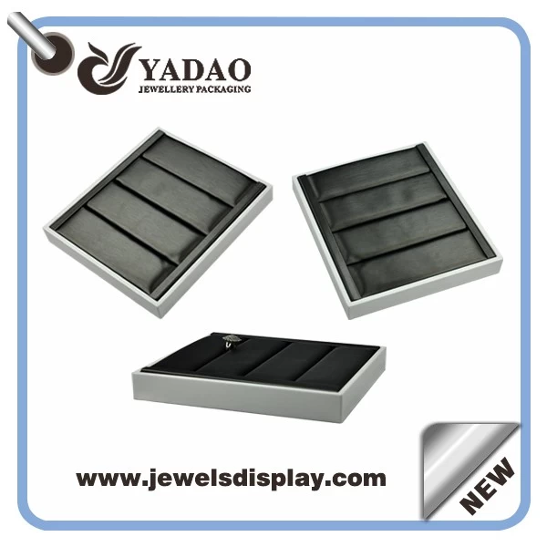 2017 latest fashion design jewelry display ring tray with high quality leatherette