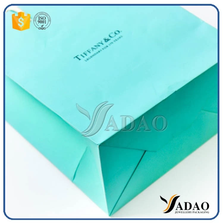 2017 pretty elegant handmade sale by bulk green/olive drab white strings good paper bags shoppinmg bags for jewelry / clothes packaging