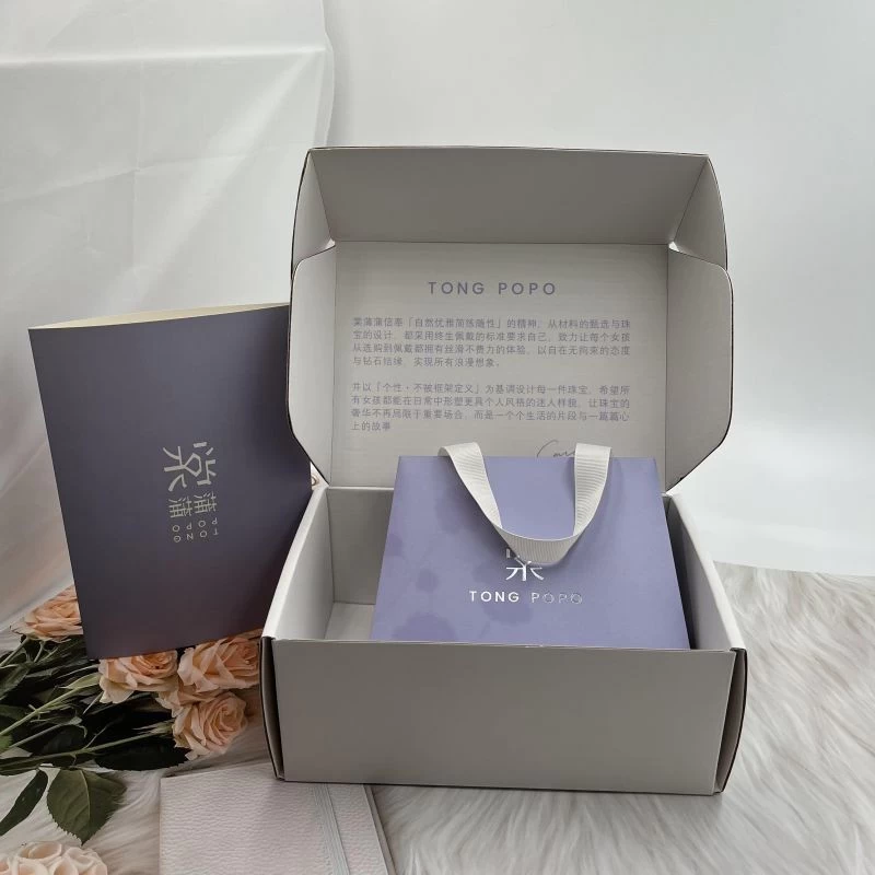 210gsm CMYK printing paper bag shopping paper bag with ribbon handle gift packaging bag