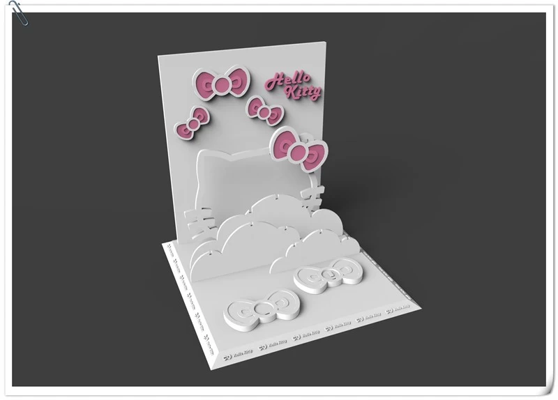 Beautiful acrylic jewelry display stand with hello kitty picture