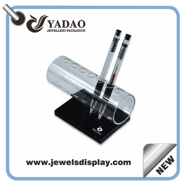 Beautiful newest design good quality black and white acrylic jewelry display for pen display stand made in China