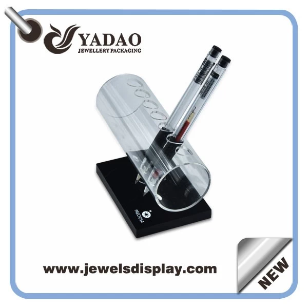 Beautiful newest design good quality black and white acrylic jewelry display for pen display stand made in China