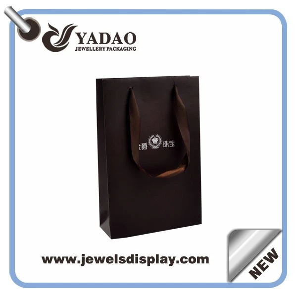 Beautiful paper bag jewelry package for ring bangle necklace earring made in China