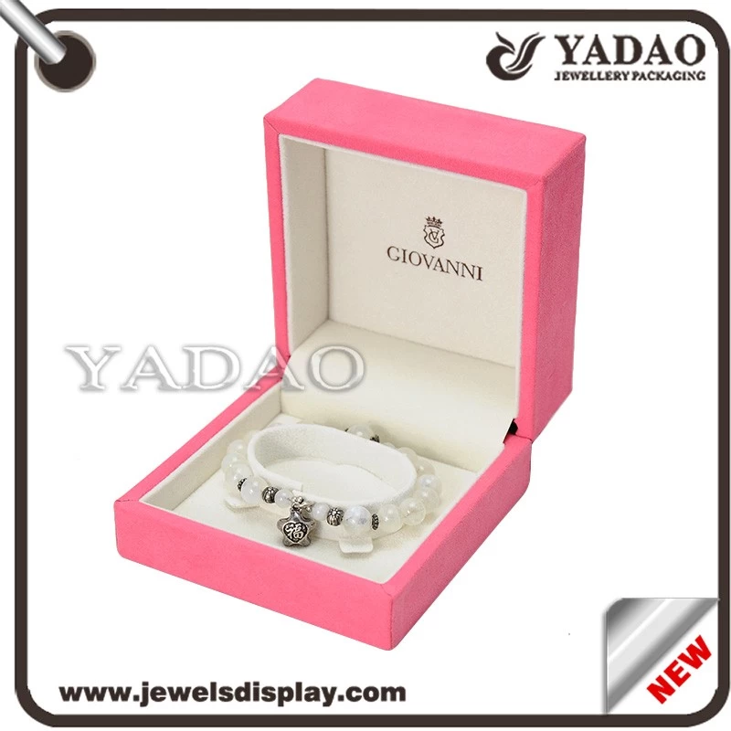 Beautiful pink fashion jewelry boxes for ring bangle necklace etc jewelry store made in China