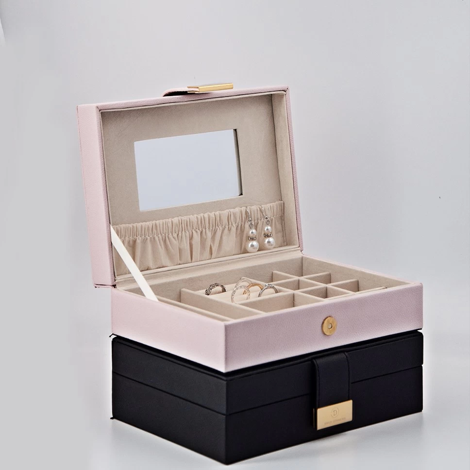 Big storage wooden jewelry accessory packaging display multi-functional case box
