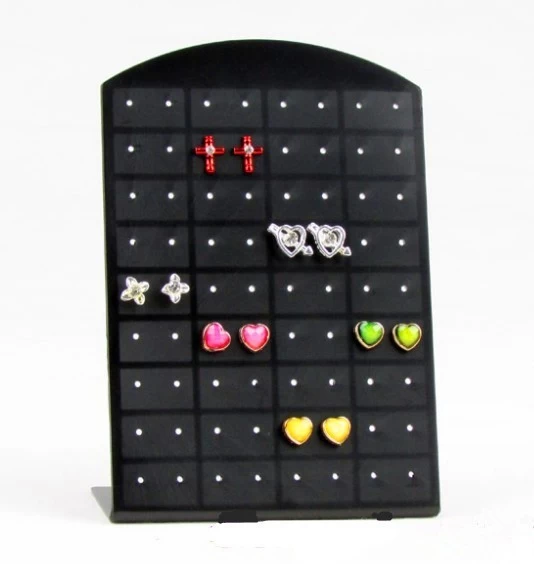 Black acrylic mental leather earring display for jewelry shop wholesale