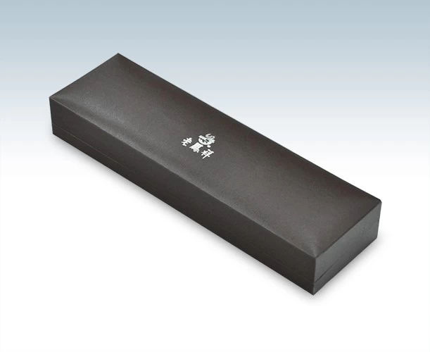 Brown color leatherette jewelry packaging box with silver logo for jewelry store
