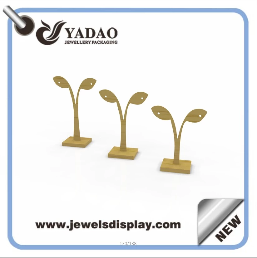 China factory of Custom green jewellery display stands for jewelry shop counter and window showcase acrylic earring display tree