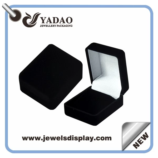 China supplier black velvet jewelry ring box with your logo
