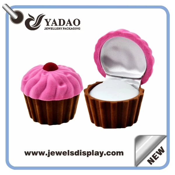 China supplier velvet jewelry ring box for jewelry store