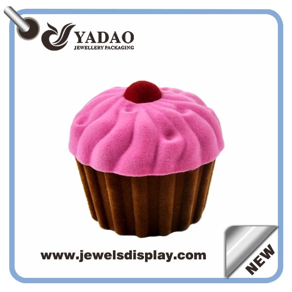 China supplier velvet jewelry ring box for jewelry store