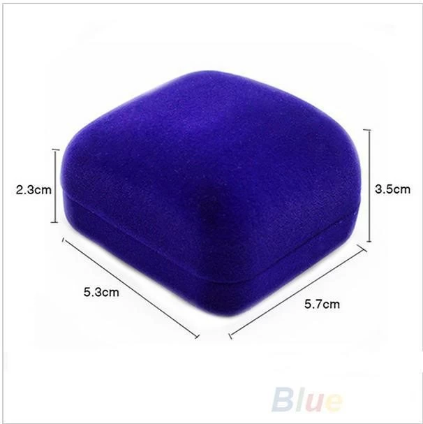 Chinese factory of  blue velvet  jewelry case set for rings earrings bracelets and necklace packing and display velvet gift boxes