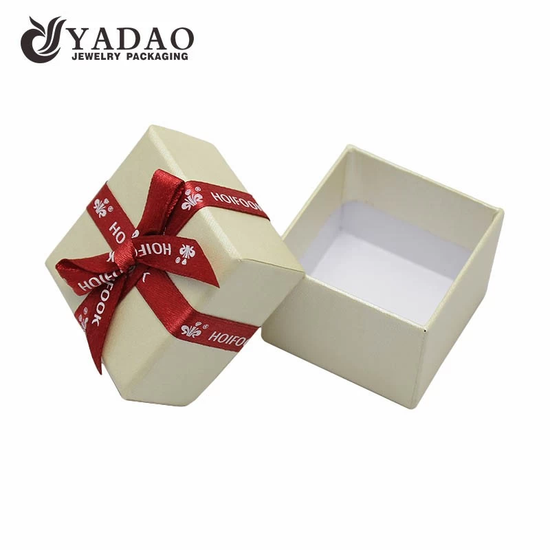 Chinese jewelry  packing manufacturer of Luxury blue hard  paper boxes and chests for jewelry and gift packing and display used in shop counter and window with ribbon