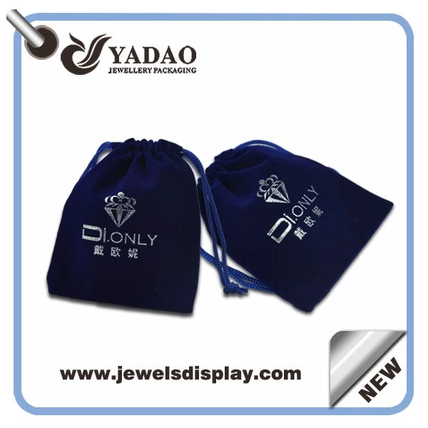 Compact jewelry velvet pouches accept customization