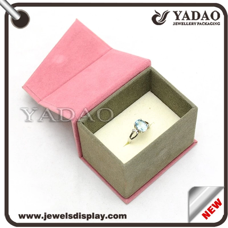 Custom cardboard box wrapped with velvet for jewelry gift and Cosmetic packing and storage paper box
