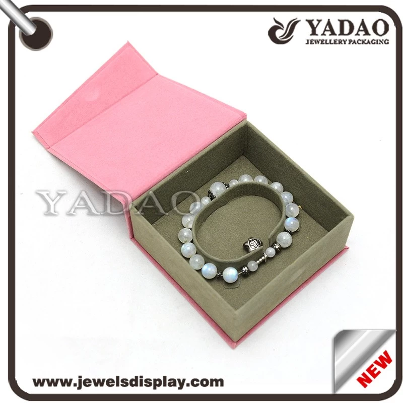 Custom cardboard box wrapped with velvet for jewelry gift and Cosmetic packing and storage paper box