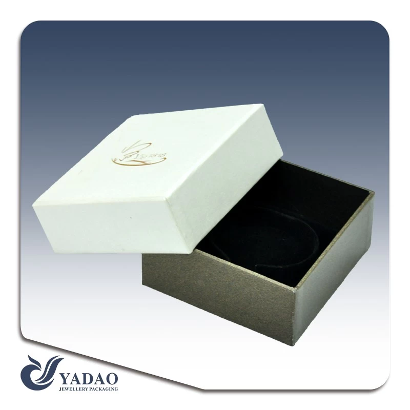 Custom exquisite cardborad paper jewelry gift box for necklaces pendants rings earrings bracelets and bangles with ribbon
