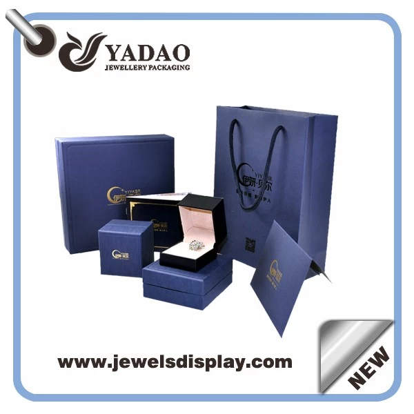 Custom jewelry packaging box,logo printed jewelry box sets for ring,neckalce and bracelet, paper jewelry box manufacturers china