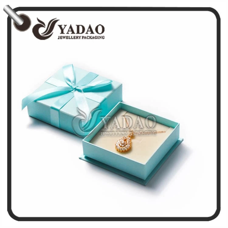 Custom made fancy paper necklace/choker/pendant box with customized size and color suitable for jewelry package.
