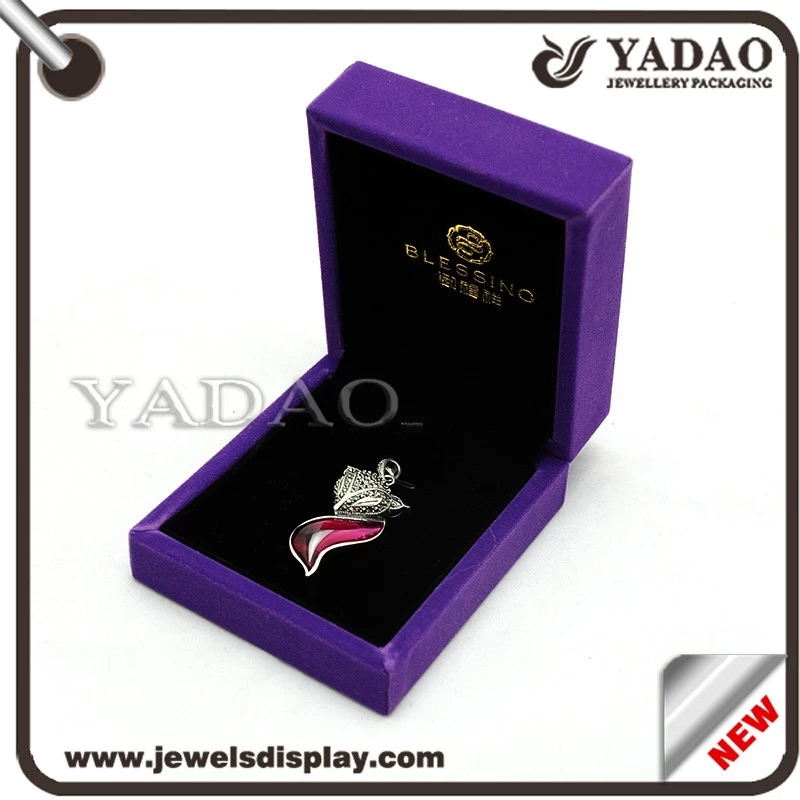 Custom purple jewelry gift boxes with soft touch velvet Multi-function packing box