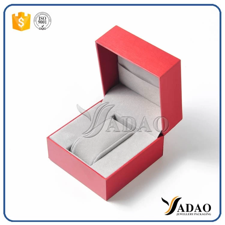 Customize red velvet plastic jewelry set include designed ring/bracelet/pendant/necklace/chain/watch/coin box