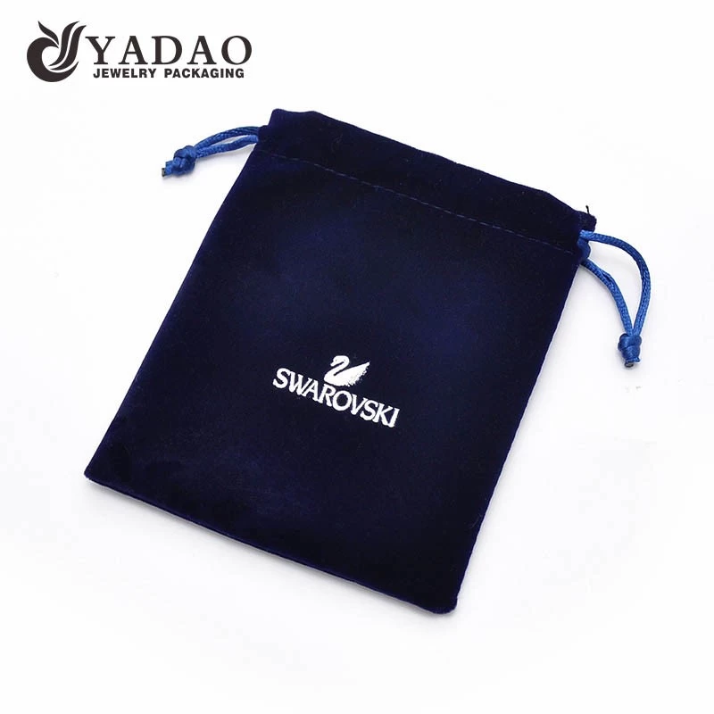 Customized velvet pouches for jewelry pouches with logo