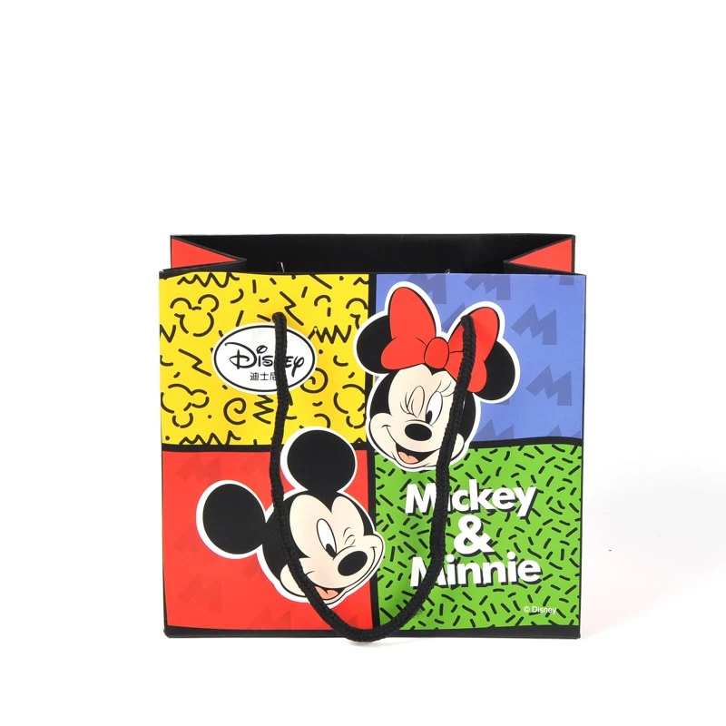 Cute Minnie pattern print paper bag jewelry packaging Christmas gift shopping bag