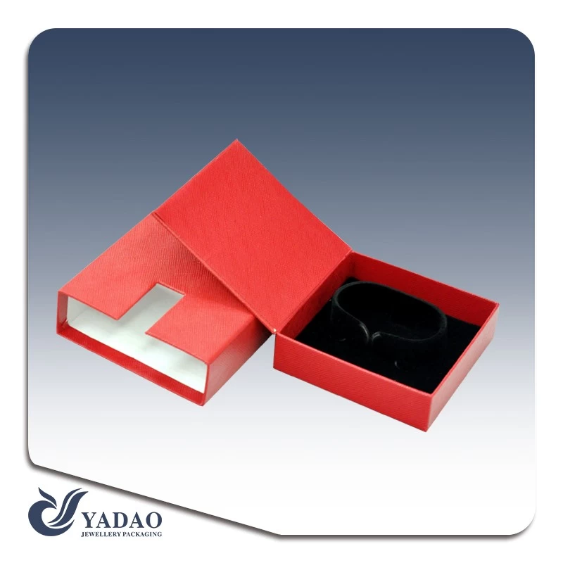 Elegant Red color paper gift box for jewelry packaging or jewelry display made in China
