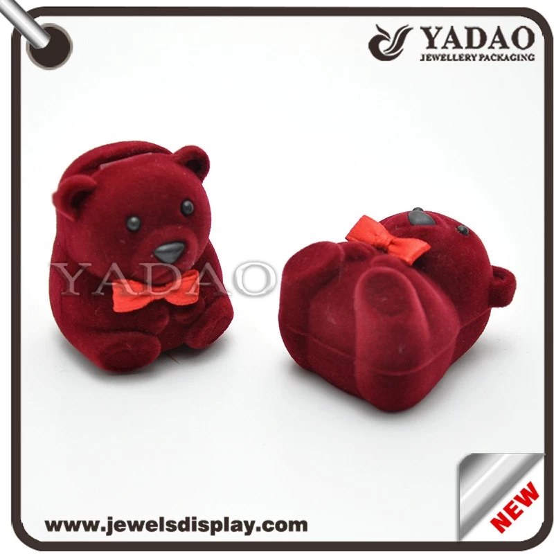 Factory Price for Jewelry Box Velvet Packaging Boxes High Quality Flocking Box Cute Bear Shape Gift Packaging Box Manufacture from Guangdong China