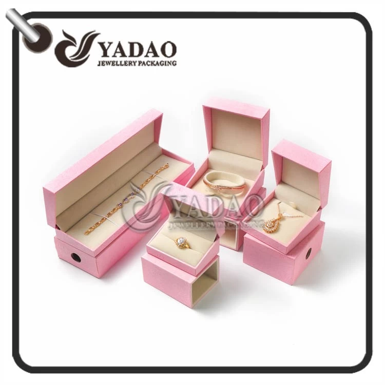 Fancy double use jewelry package set including ring box bracelet box earring box and necklace box CUSTOM MADE
