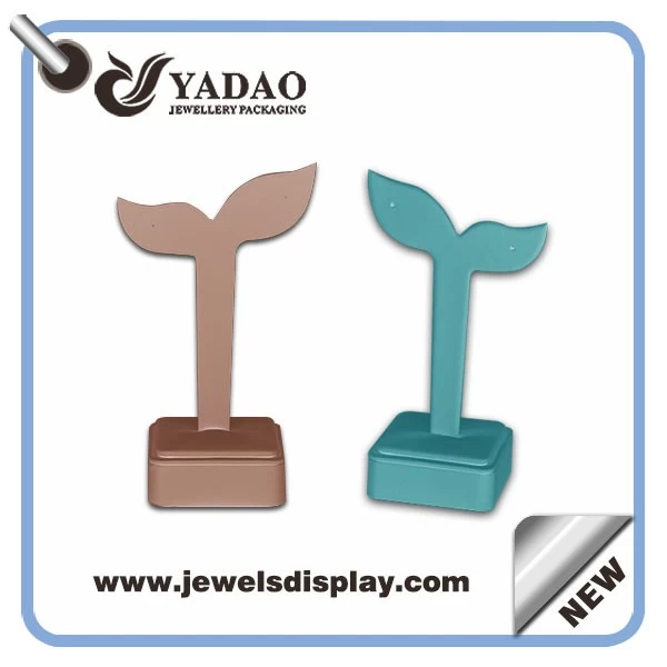 Fashion colorful leather earring display stand for jewelry store made in China