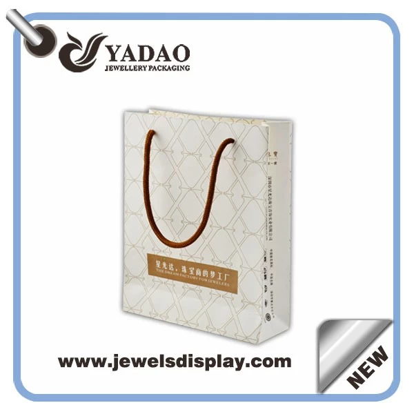 Fashion paper jewelry bag for shopping bag made in China