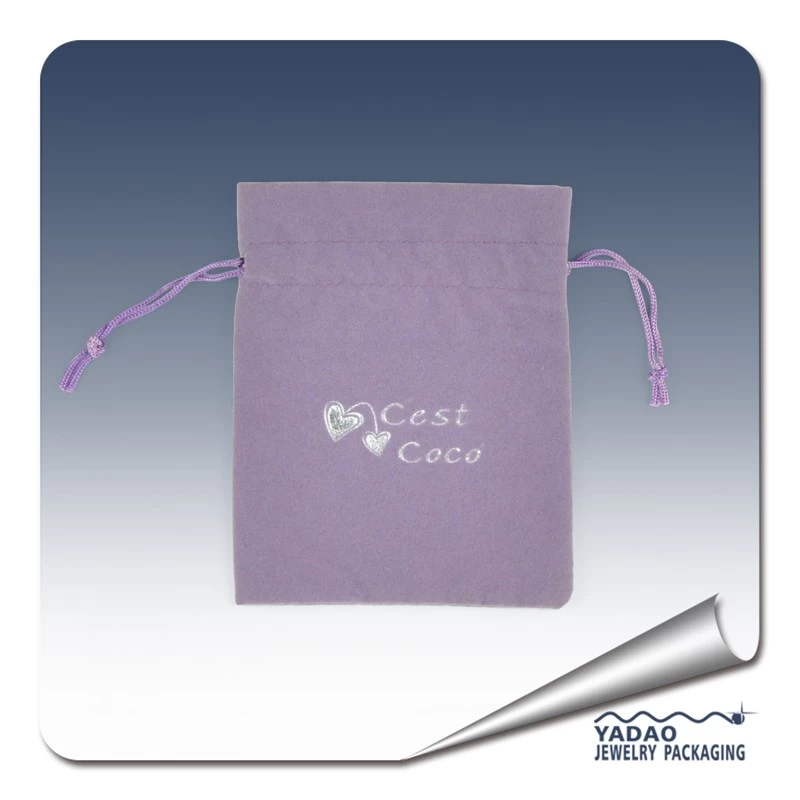 Fashion velvet pouches for jewelry as gift pouch