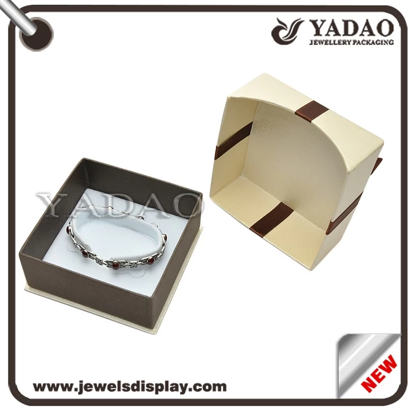 Gift paper jewelry box with logo and drawstring any color for you choose