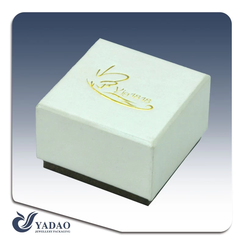 Gold foil logo jewelry paper box custom jewellery boxes wholesale