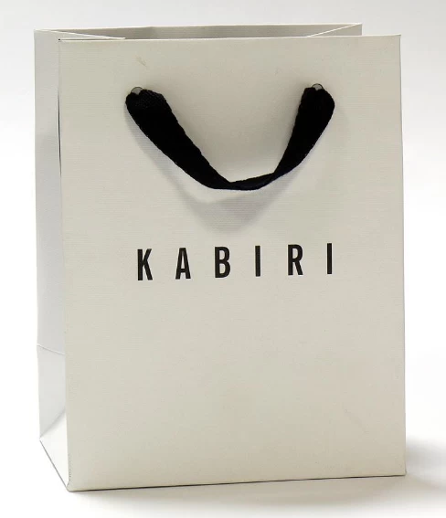Handmade White Custom Logo Printed Fancy Paper Bags Shopping bags With Silk Logo Handles Printed