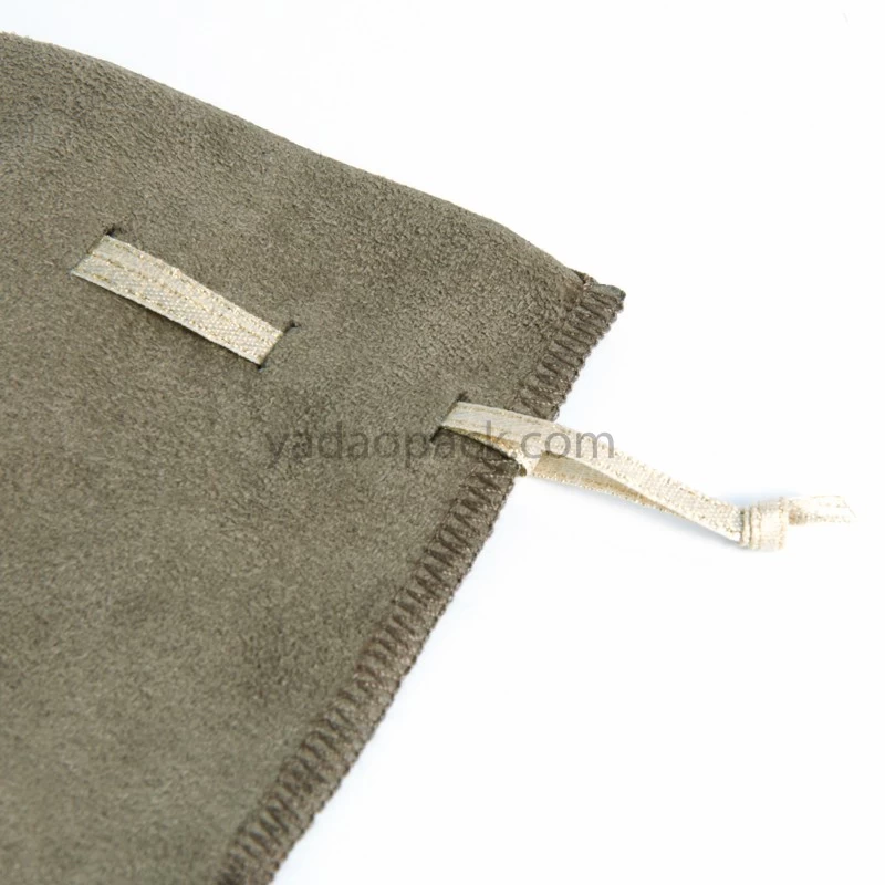 Handmade soft touching velvet pouch with drawstring for jewelry packaging