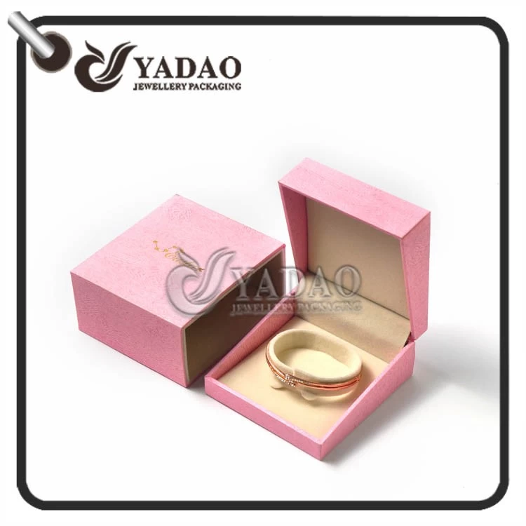 High end customized bangle box with high quality sleeve for golden bangle and diamond bangle.