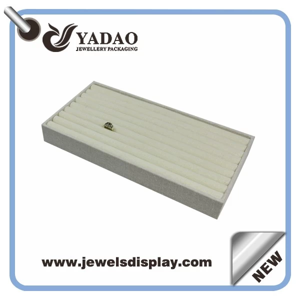 High quality Linen white foam strip jewelry display tray for ring display China maufacturer
