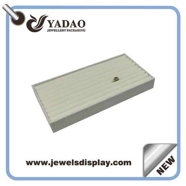 High quality Linen white foam strip jewelry display tray for ring display China maufacturer