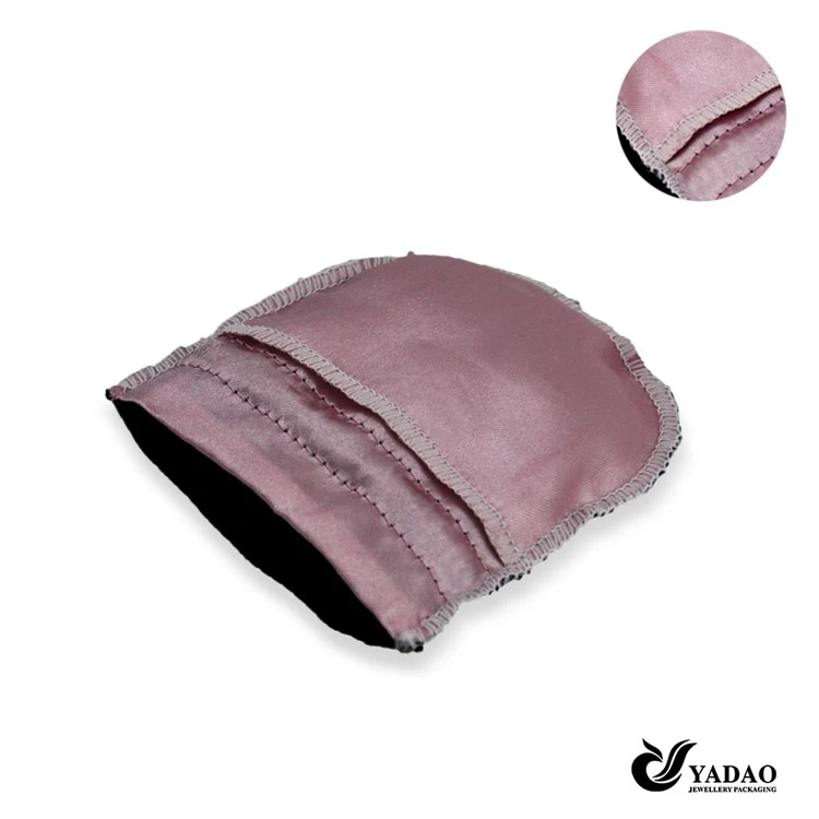 High quality Soft Black suede pouch with divider for jewelry packaging made in China