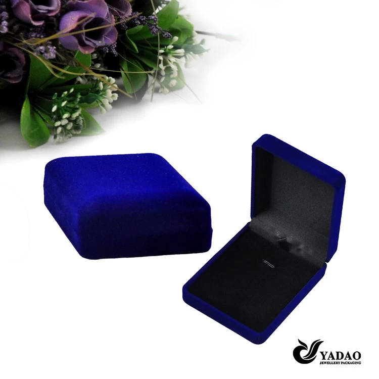 High quality blue velvet jewelry RING display BOXES for woman jewelry from China manufacturer