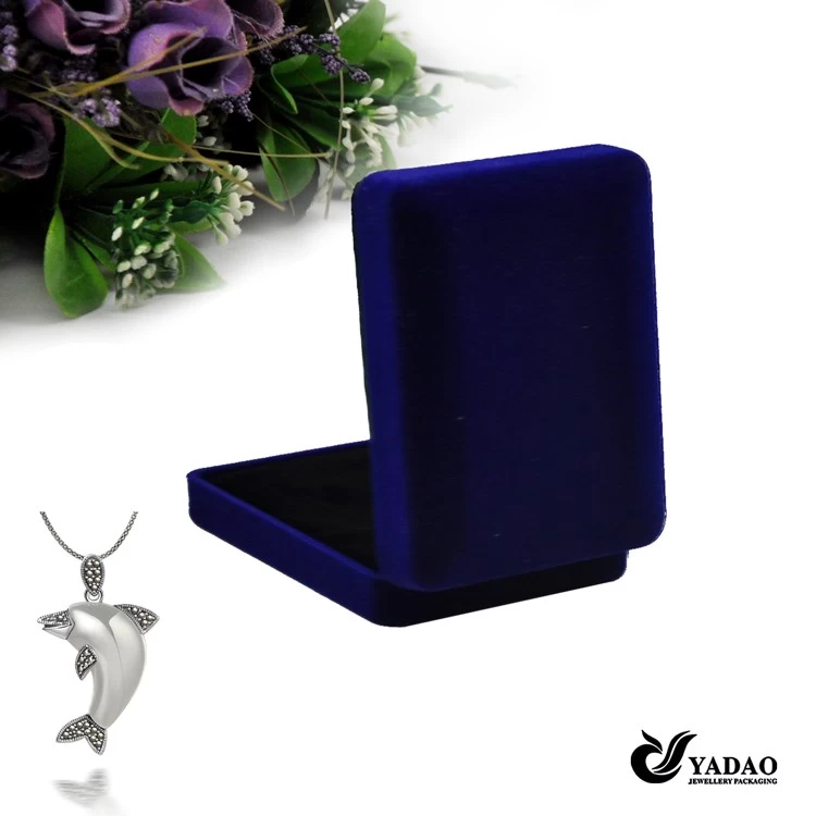 High quality blue velvet jewelry RING display BOXES for woman jewelry from China manufacturer