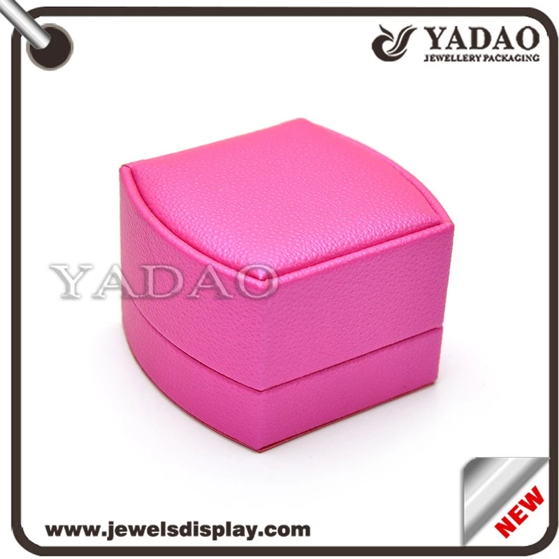High quality leather pink jewelry box for ring bangle necklace etc. made in China