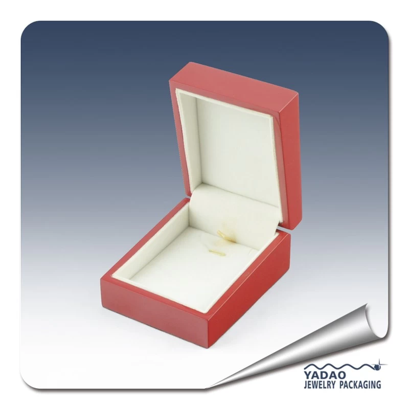 High quality red wooden jewellery boxes jewellery gift boxes for ring package free print logo and can custome made in China