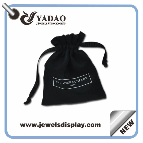 High quality reuseable jewelry pouch bags,wholesale packaging pouch bag with screen printing logo