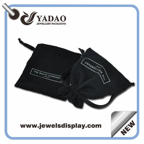 High quality reuseable jewelry pouch bags,wholesale packaging pouch bag with screen printing logo