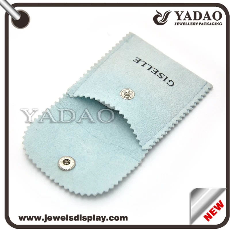 High quality velvet jewelry pouch bag with logo made in China